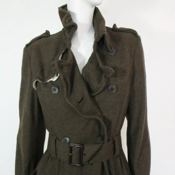 ALL SAINTS Wool Trench Coat - Picture 8 of 8